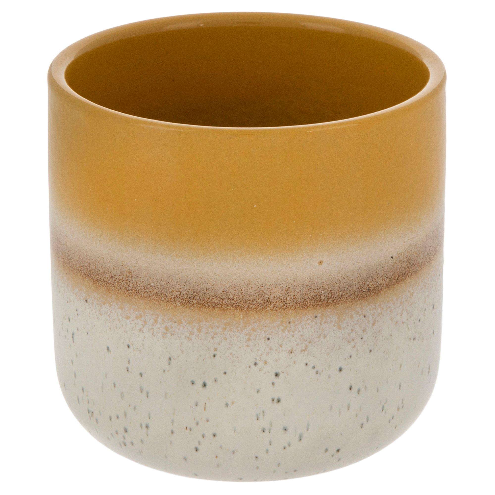 Yellow & White Speckled Flower Pot Hobby Lobby 1932094