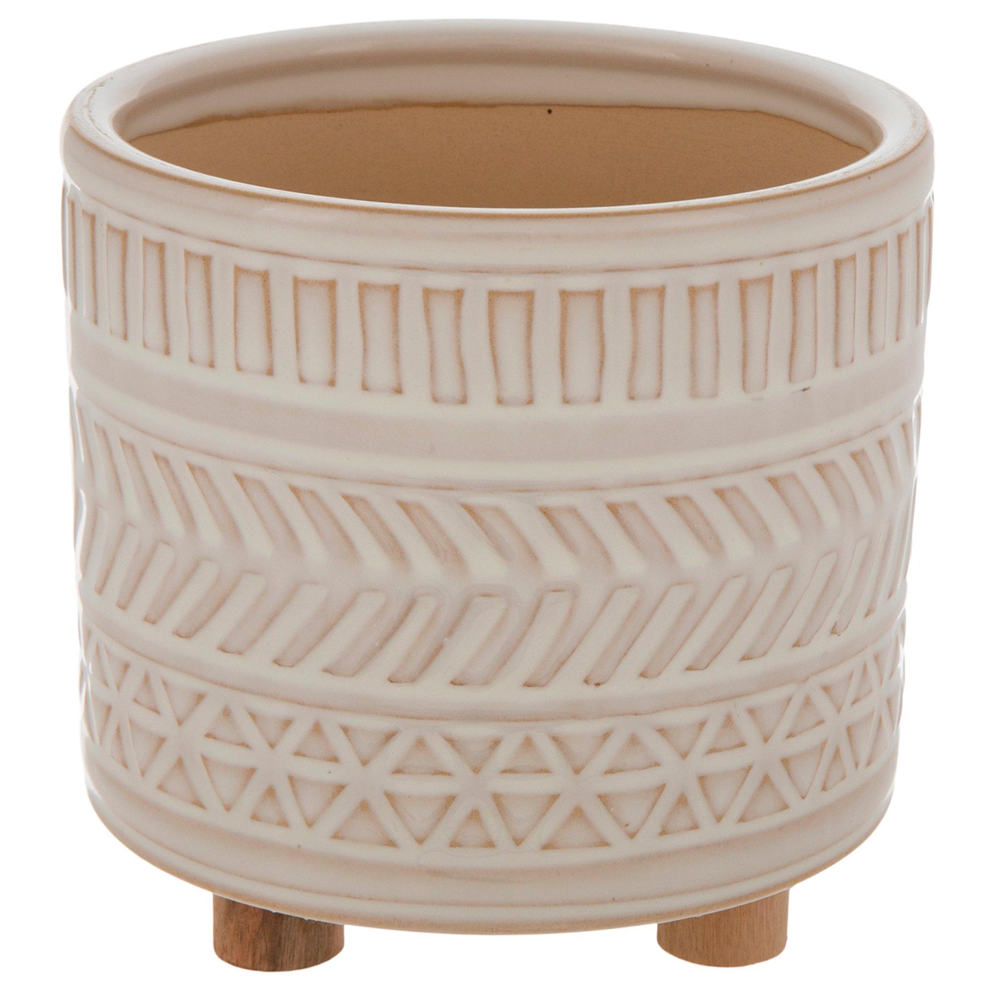 White Geometric Pot | Hobby Lobby | 1933464