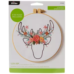 Floral Deer Embroidery Kit