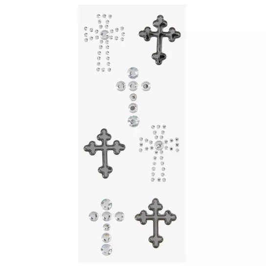 Gold & Silver Cross 3D Stickers, Hobby Lobby
