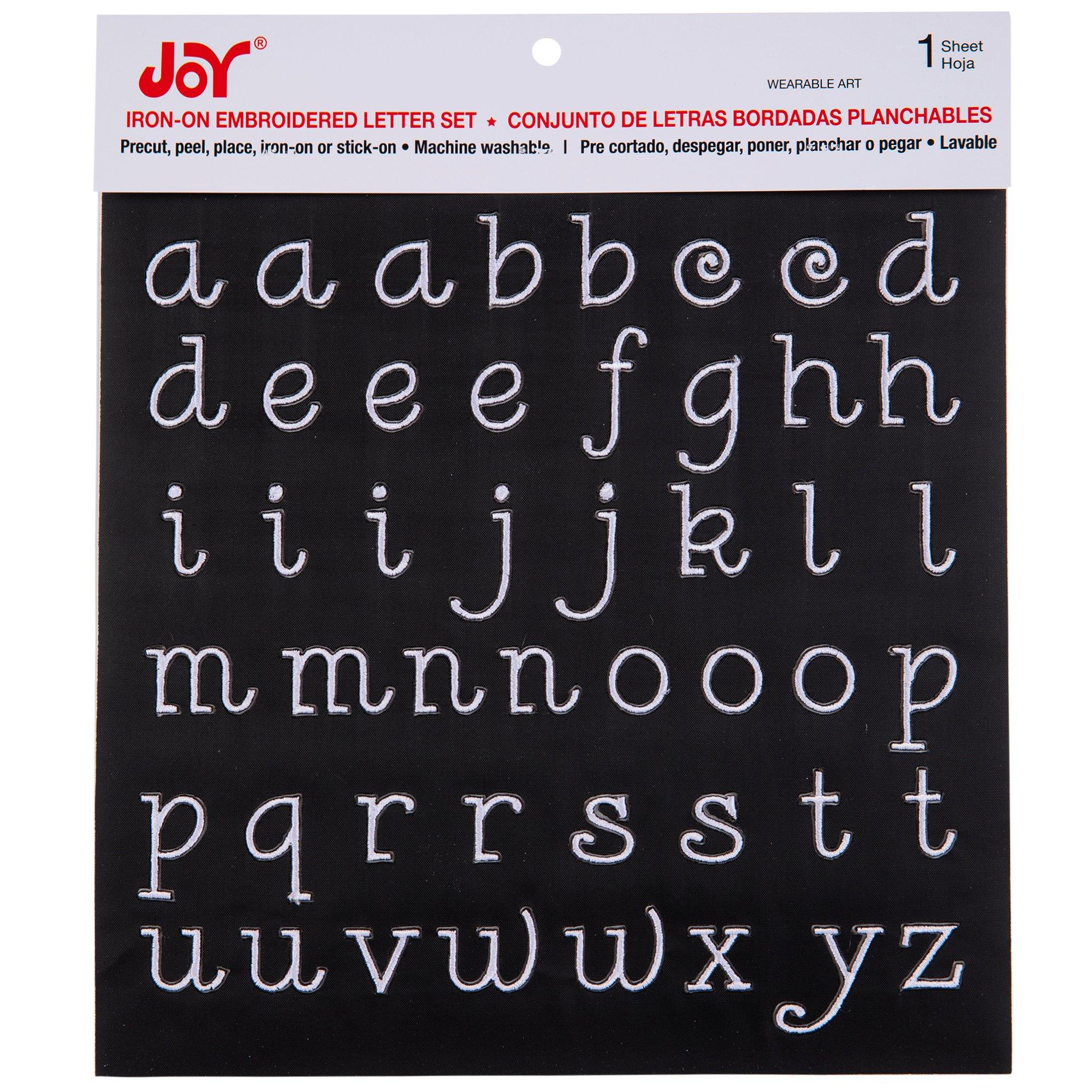 Embroidered Iron-On Letter Sheet Chunky Style (White)