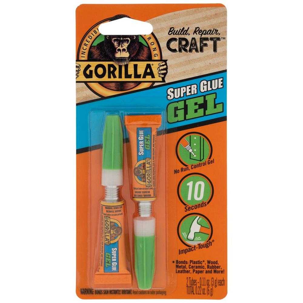 Gorilla Super Glue 0.8 oz. Clear Sandable Plastic Glue/Epoxy