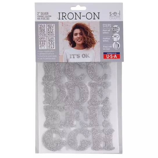 Glitter iron on letters and numbers for fabrics - Rowing Vinyl