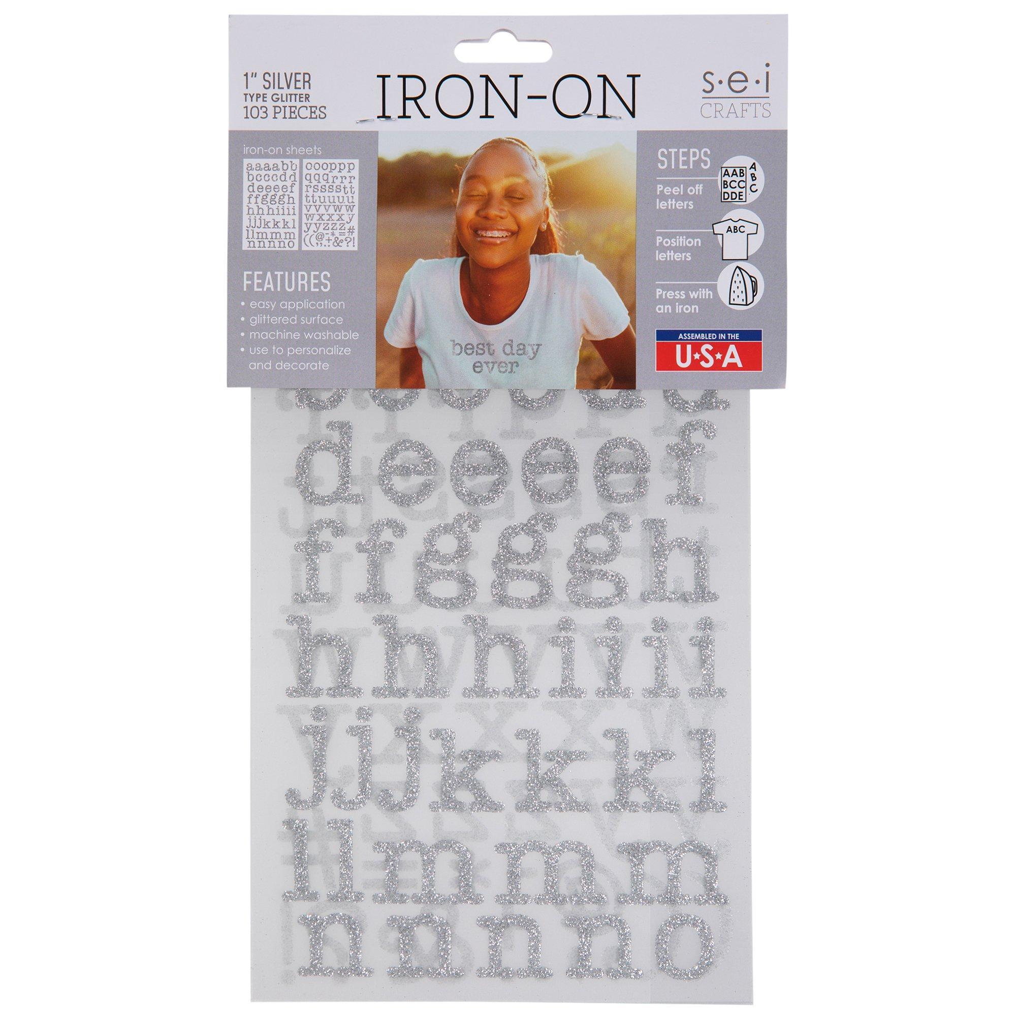 Glitter Letter IronOn Transfer Alphabet Hobby Lobby 1941889