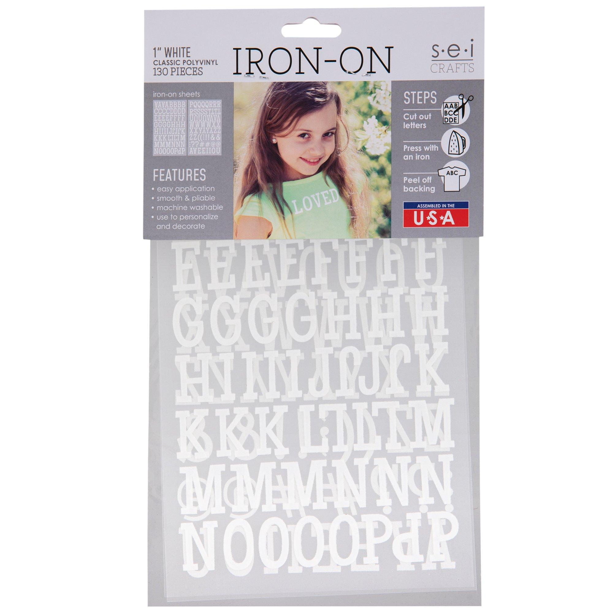 Hello Hobby A-Z Cooper Iron-On Letters - White - 2 ct