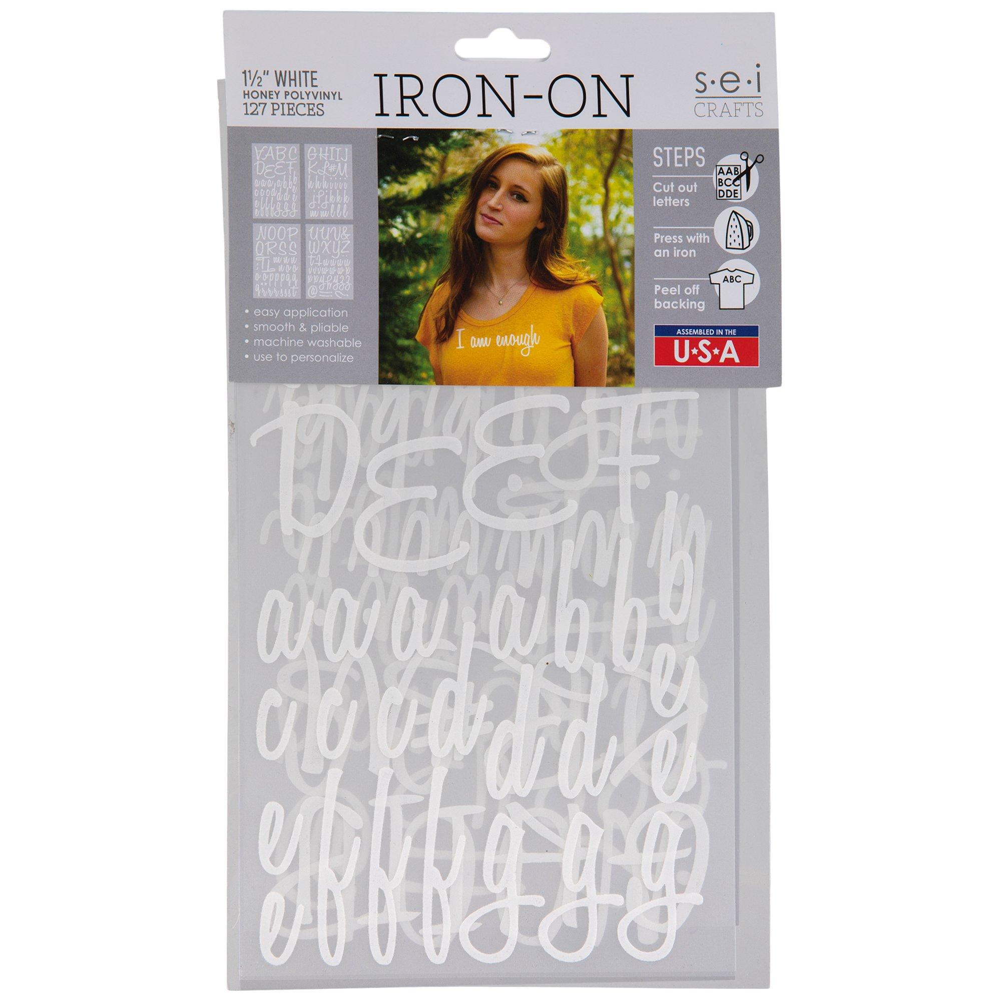 Friendly Flocked Iron-On Transfer Alphabet