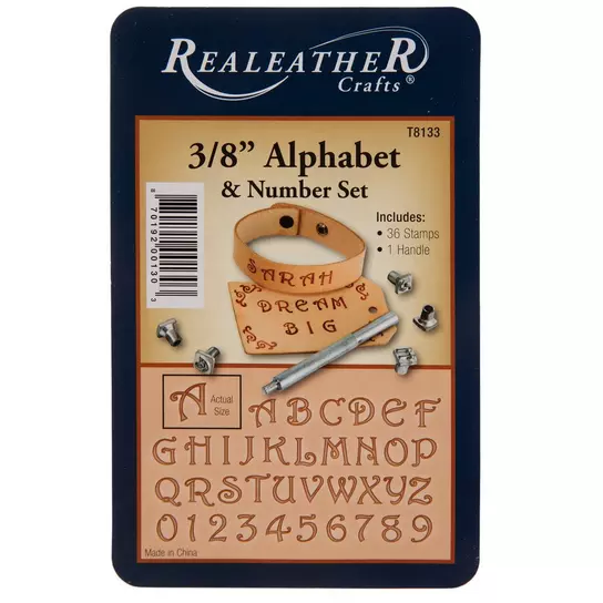 Stamp Set Alphabet Leather  Custom Leather Alphabet Stamps