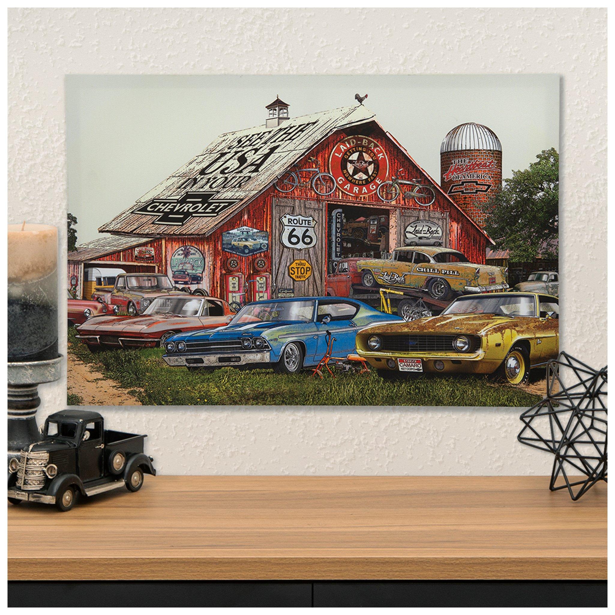 Laid Back Chevy Garage Canvas Wall Decor | Hobby Lobby | 1947035