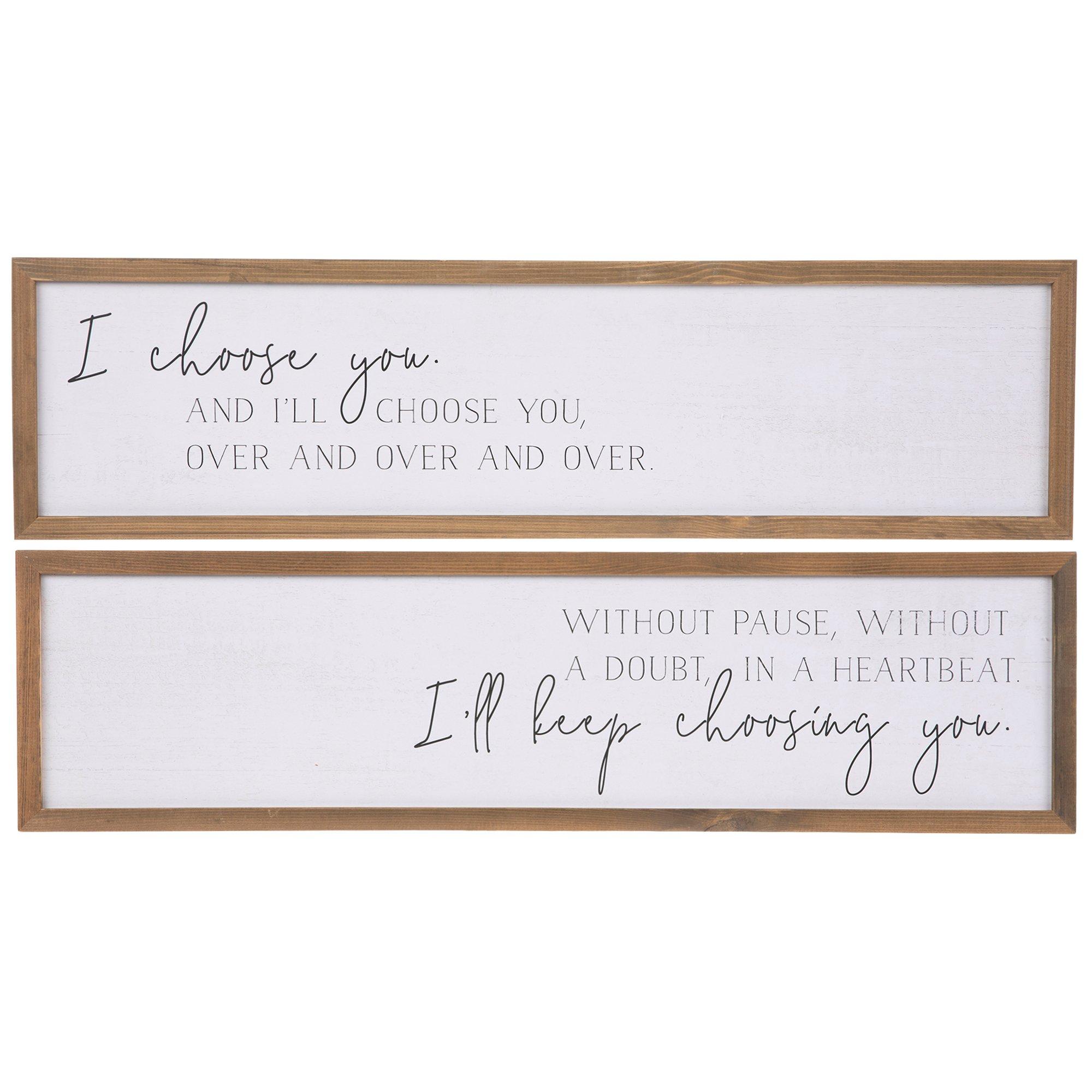 I Choose You Wood Wall Decor Set