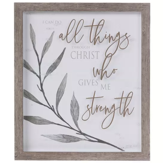 All Things Through Christ Framed Wall Decor