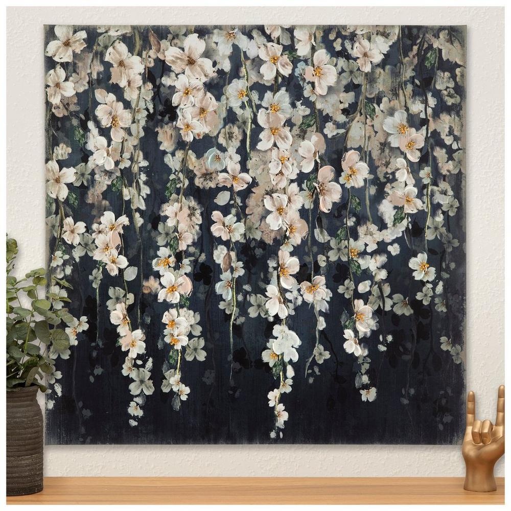 Blue & Pink Floral Vines Canvas Wall Decor | Hobby Lobby