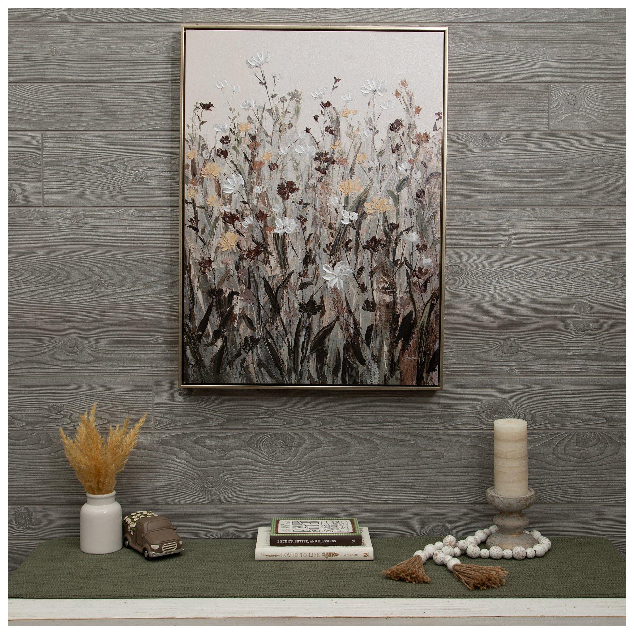 Dark Wildflowers Canvas Wall Decor view 1