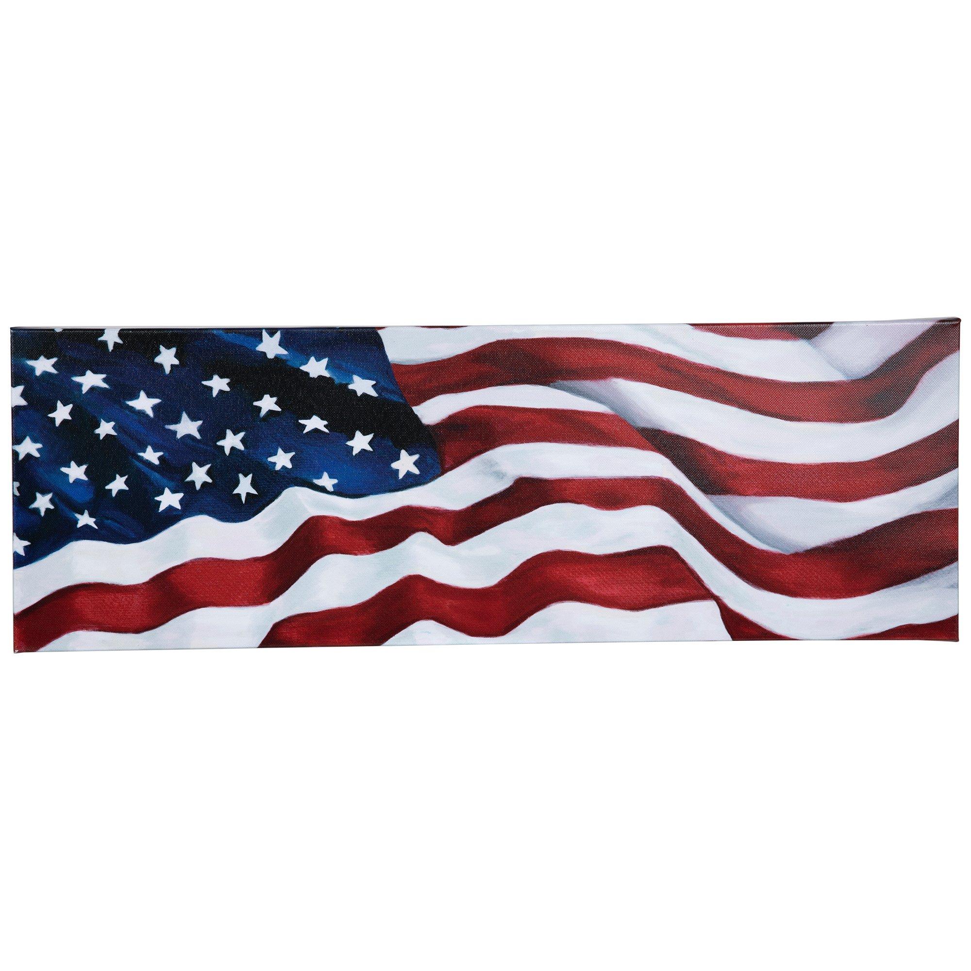 Waving American Flag Canvas Wall Decor Hobby Lobby 1953157