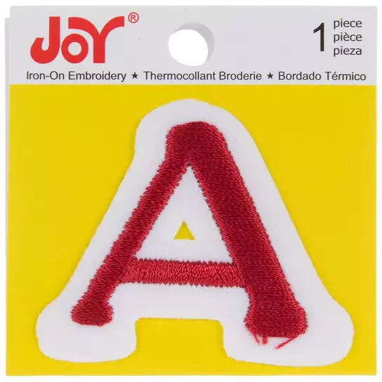 Joy Applique Letter Iron on Cooper 1.5 Red A