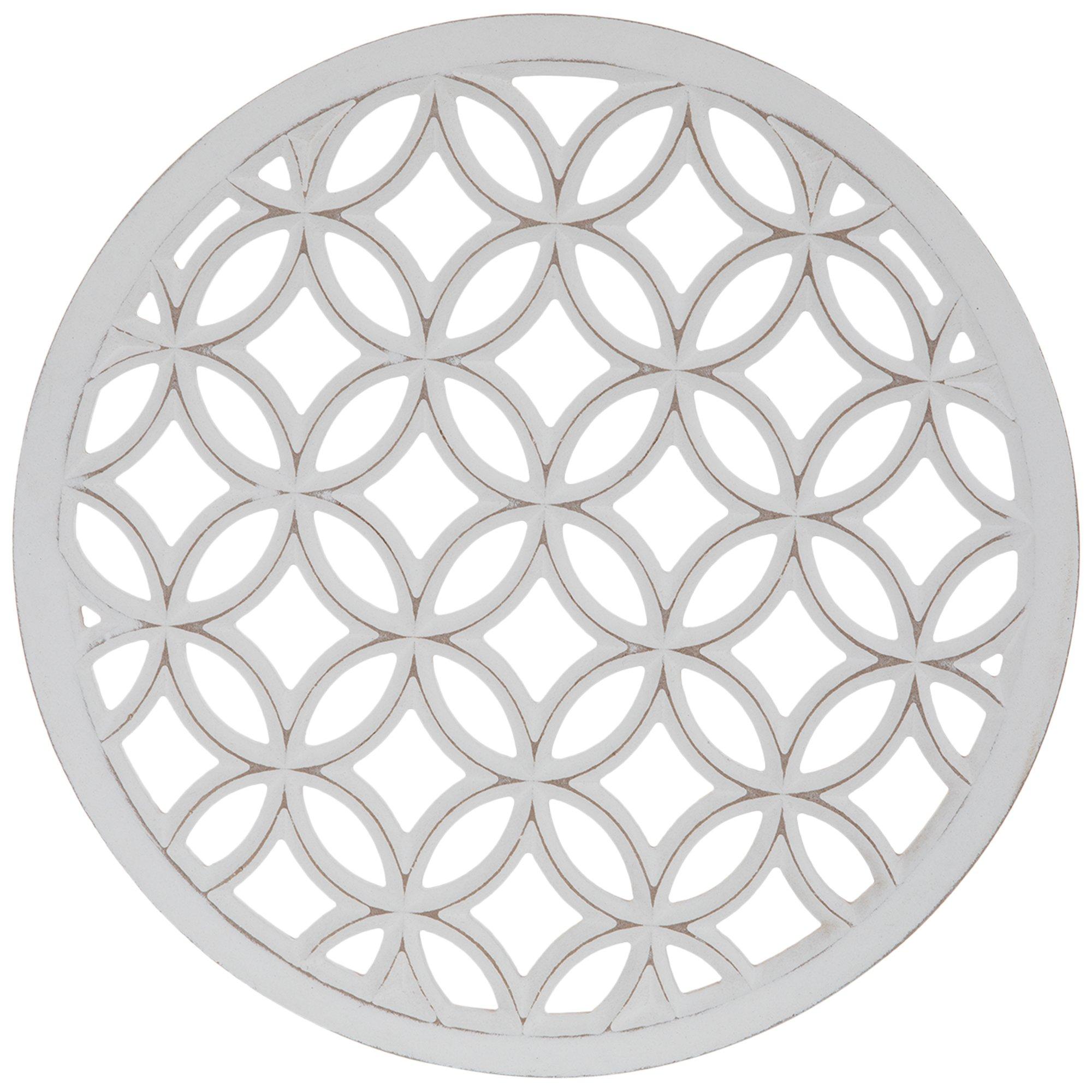 White Round Lattice Wood Wall Decor Hobby Lobby 1957422