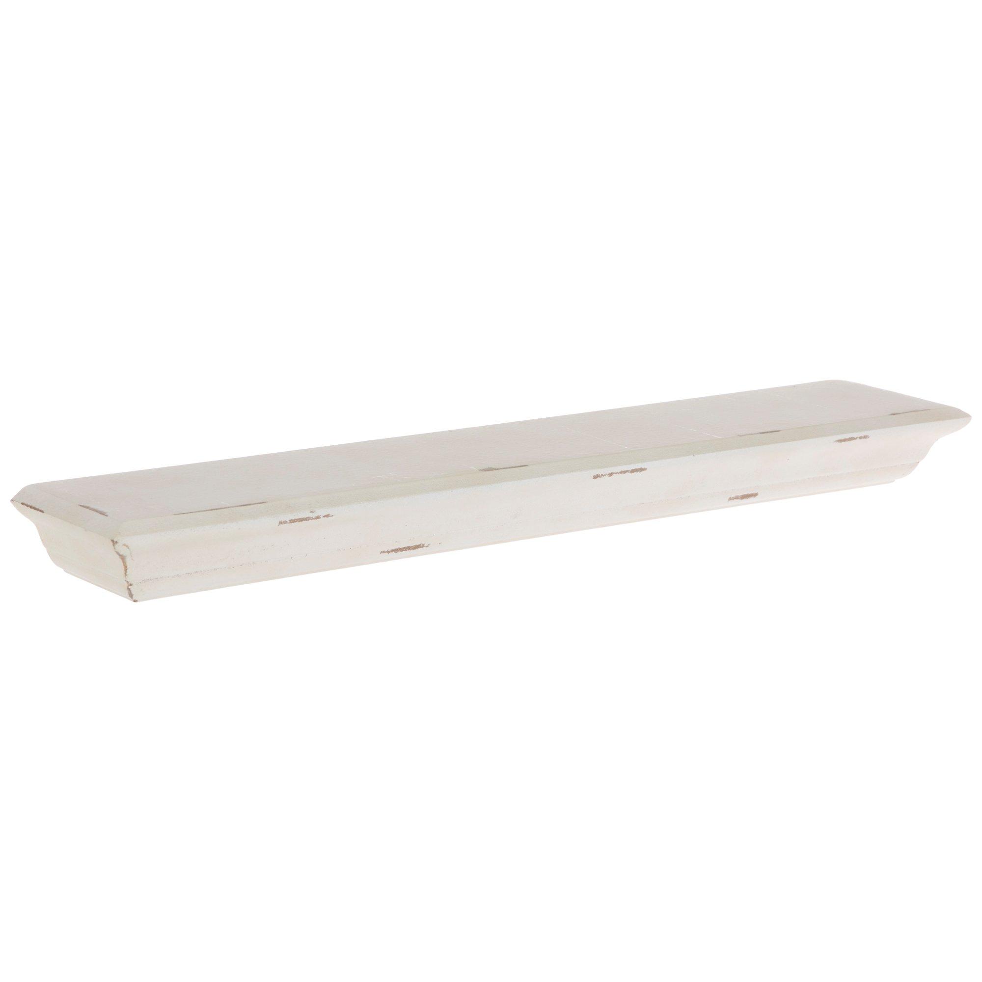 White Distressed Wood Wall Shelf, Hobby Lobby