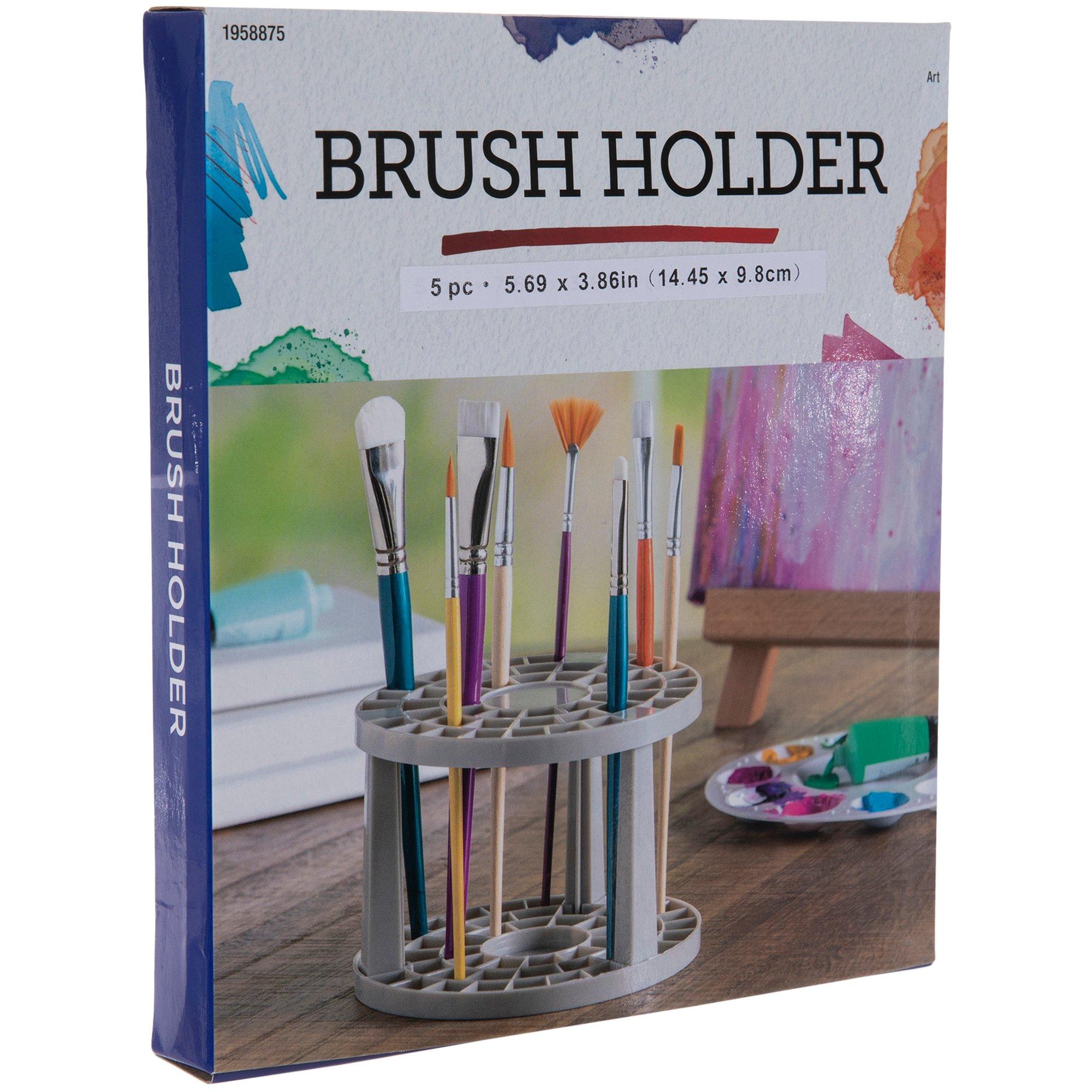 Gray Round Brush Holder