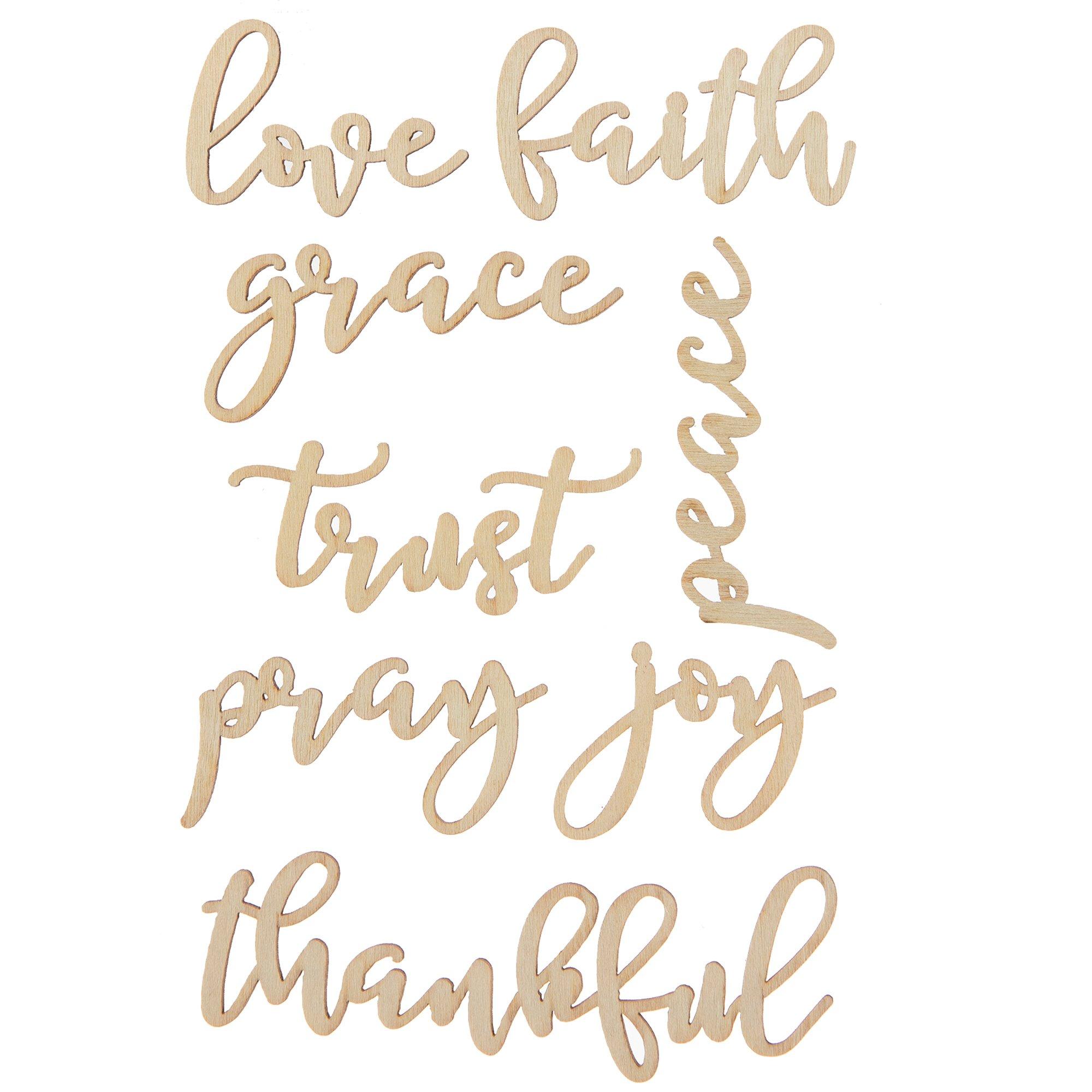 Faith Words Wood Stickers Hobby Lobby 1959659