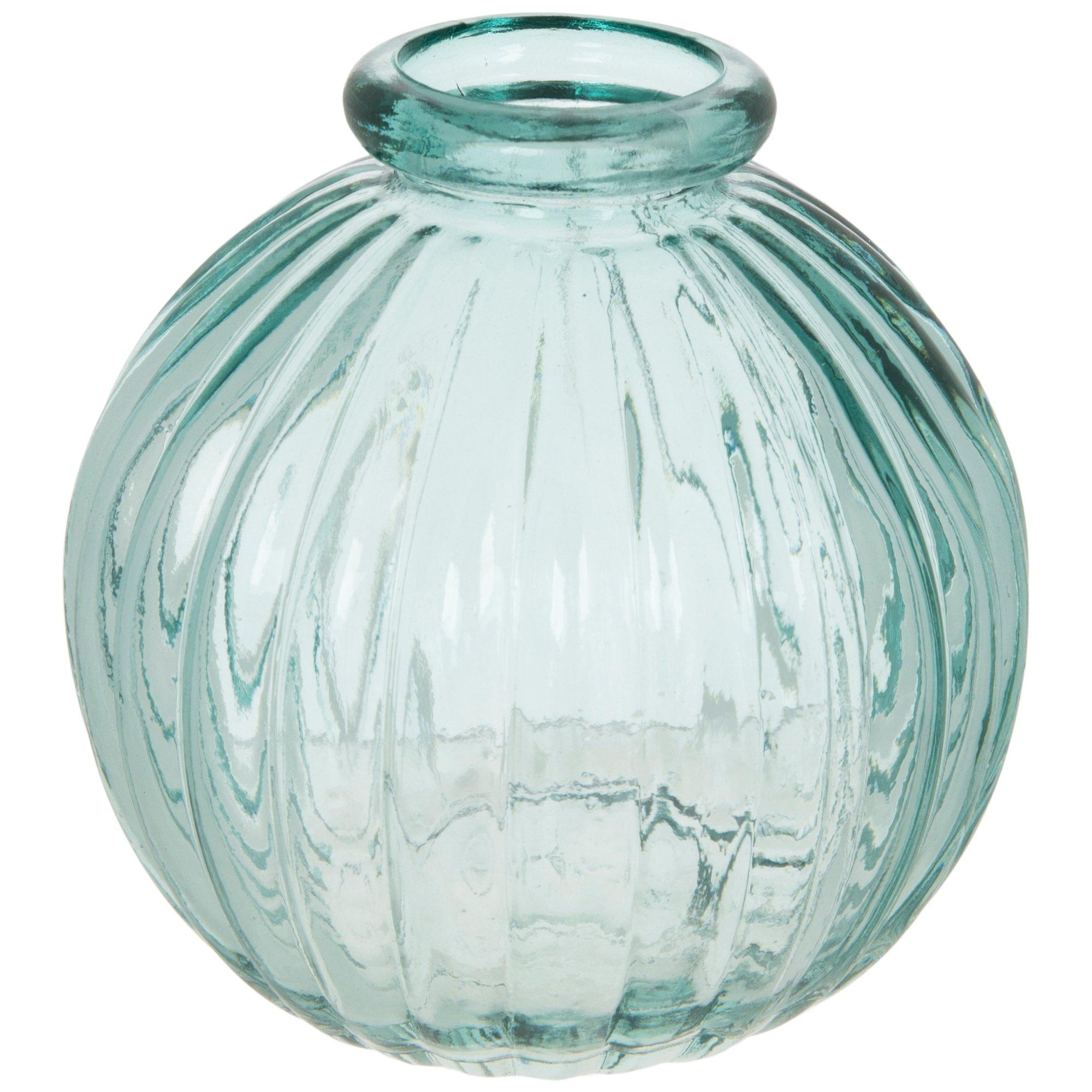 Ribbed Round Glass Vase | Hobby Lobby
