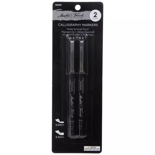 Black Master's Touch Calligraphy Markers - 2 Piece Set