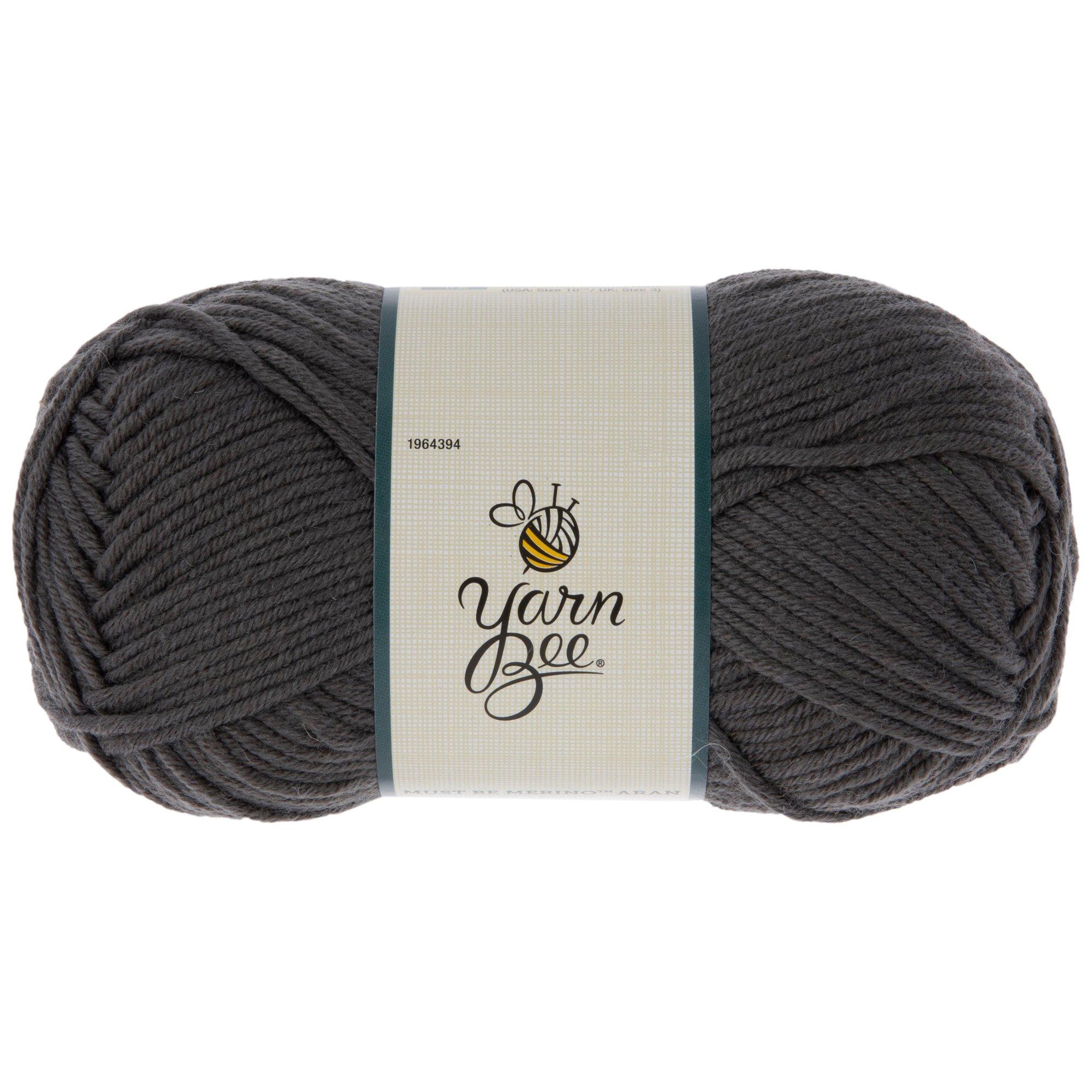 Yarn Bee Soft and Sleek, lot of 3, color Ivory, Navy & Purple
