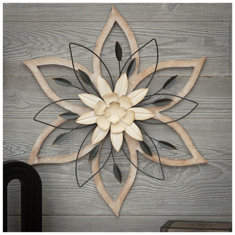 Beige Flower Vintage Wall Decor