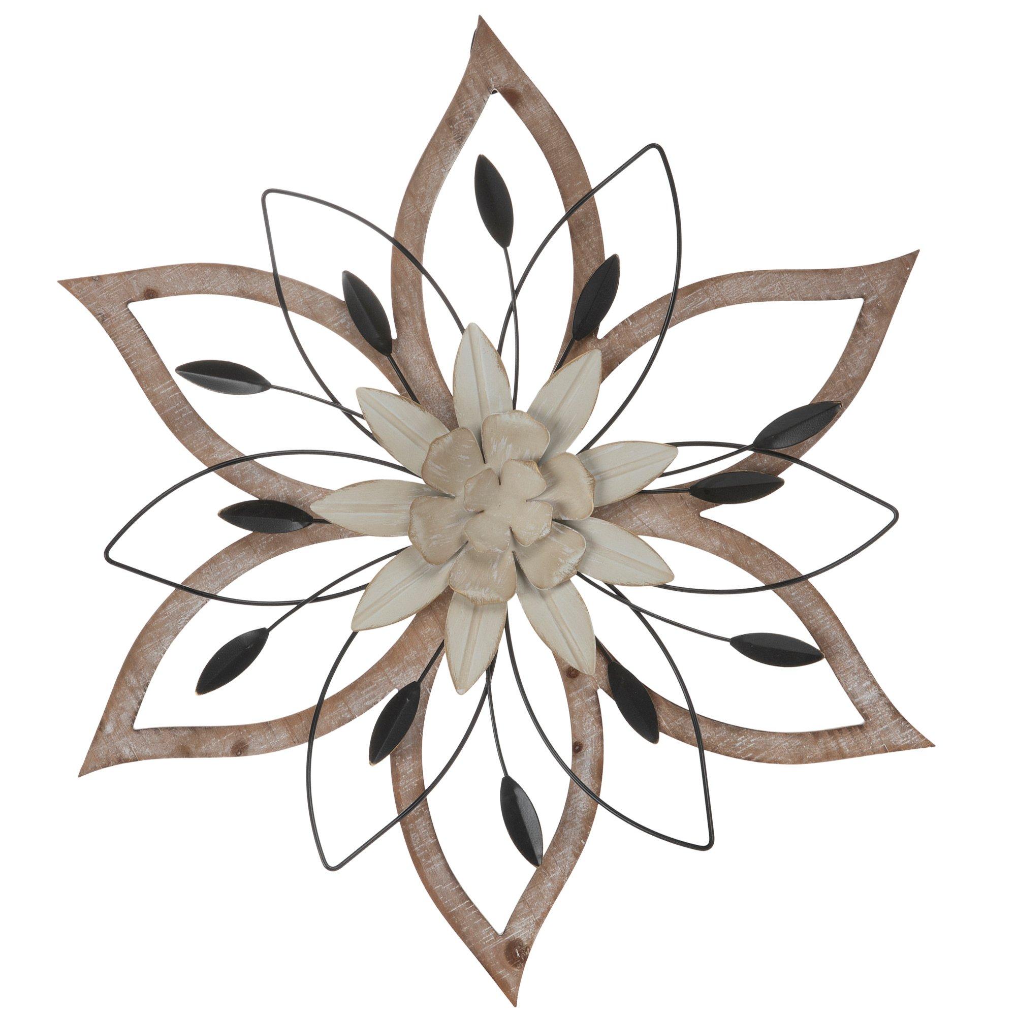 White & Gold Flower Wall Hook, Hobby Lobby