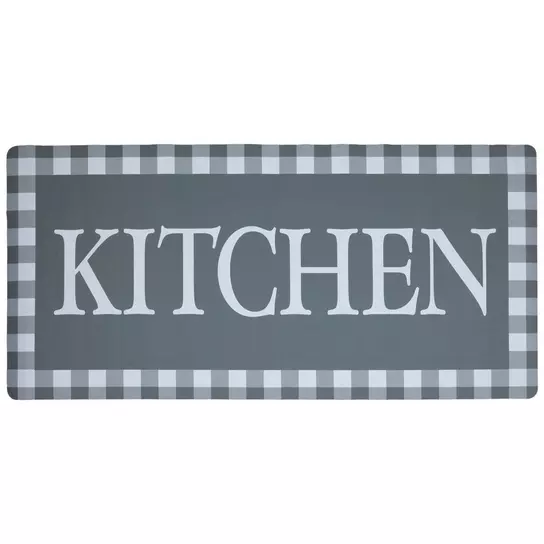 Buffalo Plaid Check Kitchen Rug Mat Set of 2 Kitchen Decor Floor Mats Non  Slip Black and White Farmhouse Washable Kitchen Rugs 