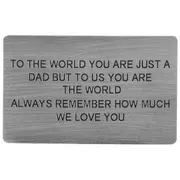 Dad We Love You Wallet Card