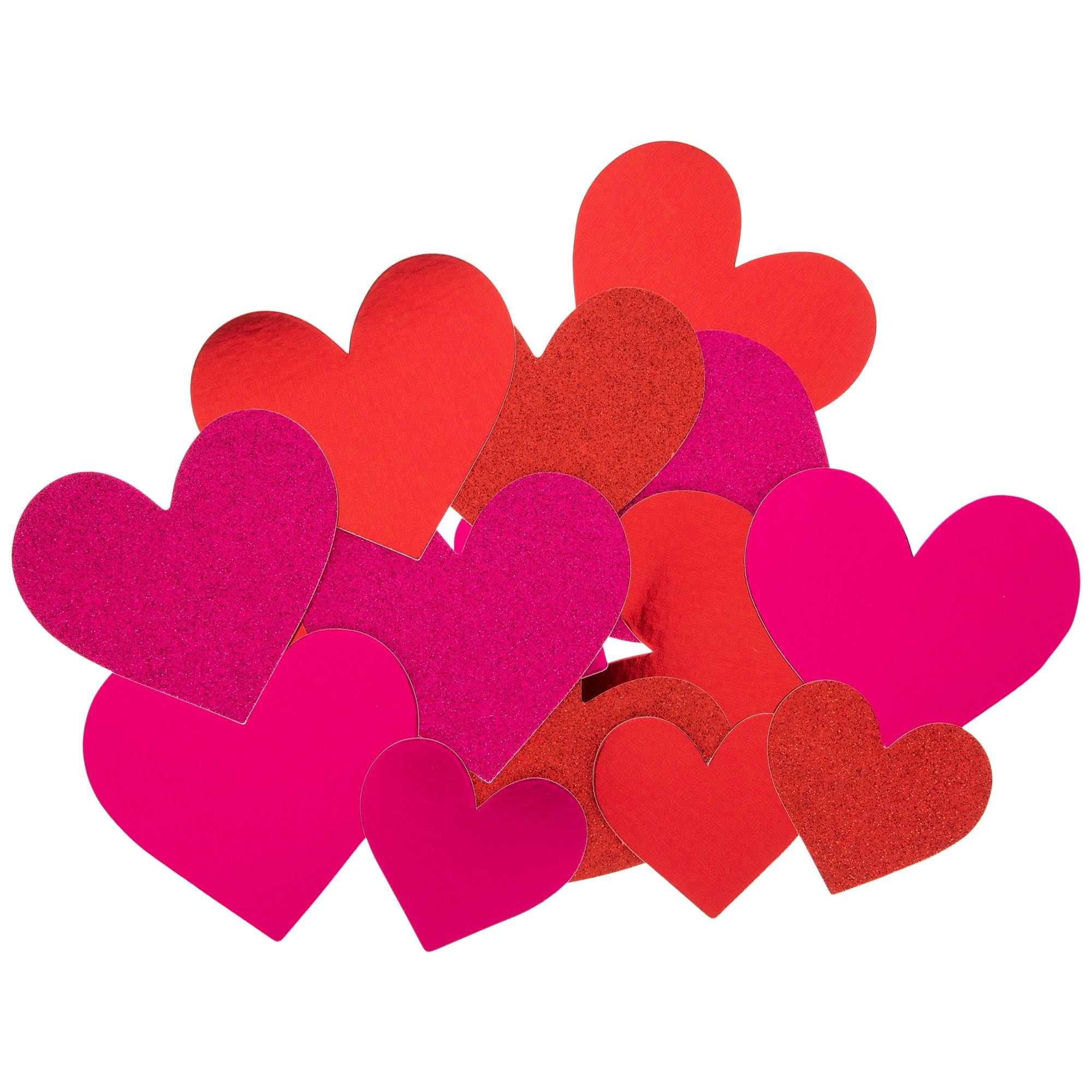 Royal Green Red and Pink Hearts Stickers - 290 Pack - Decorative Heart Shaped Label for Arts, Favors and Crafts in Colors for Valentine’s Day