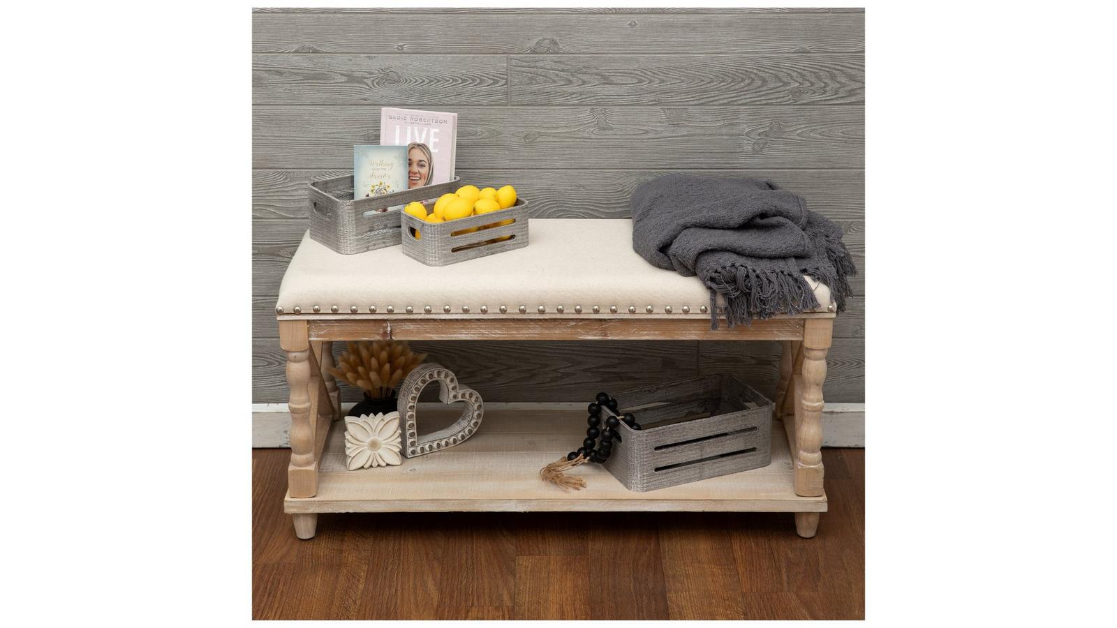 Rectangle Slotted Wood Crate Set | Hobby Lobby | 1968452