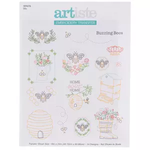 Buzzing Bees Embroidery Transfer Sheet