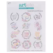Inspirational Phrases Embroidery Transfer Sheet