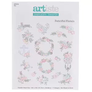 Fanciful Florals Embroidery Transfer Sheet