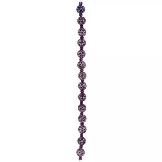 Blue & Purple Splatter Glass Teardrop Bead Strands, Hobby Lobby