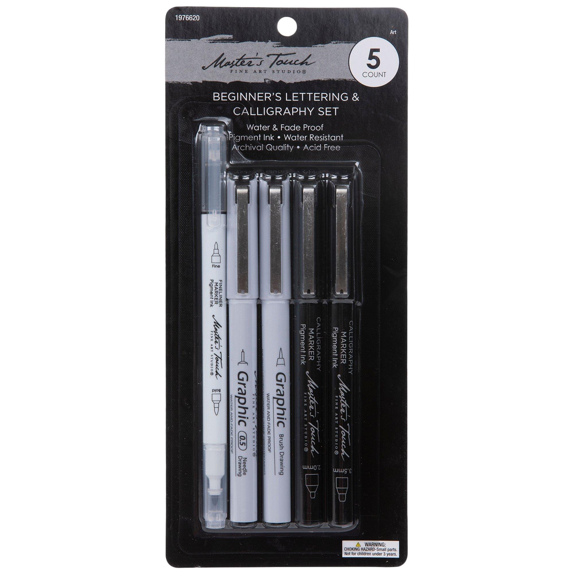 Black Master's Touch Beginner's Lettering & Calligraphy Markers - 5 Piece  Set, Hobby Lobby