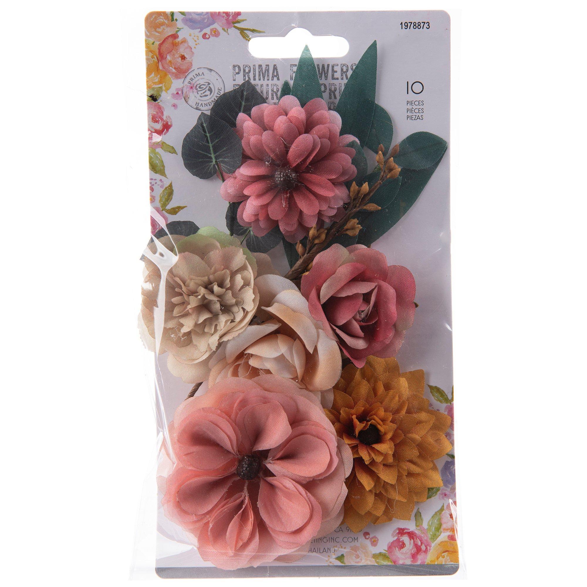 Peach Garden Prima Flower Embellishments