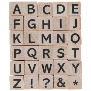 Small Rubber Stamp Alphabet Set Mounted on Foam-StampsAlphab