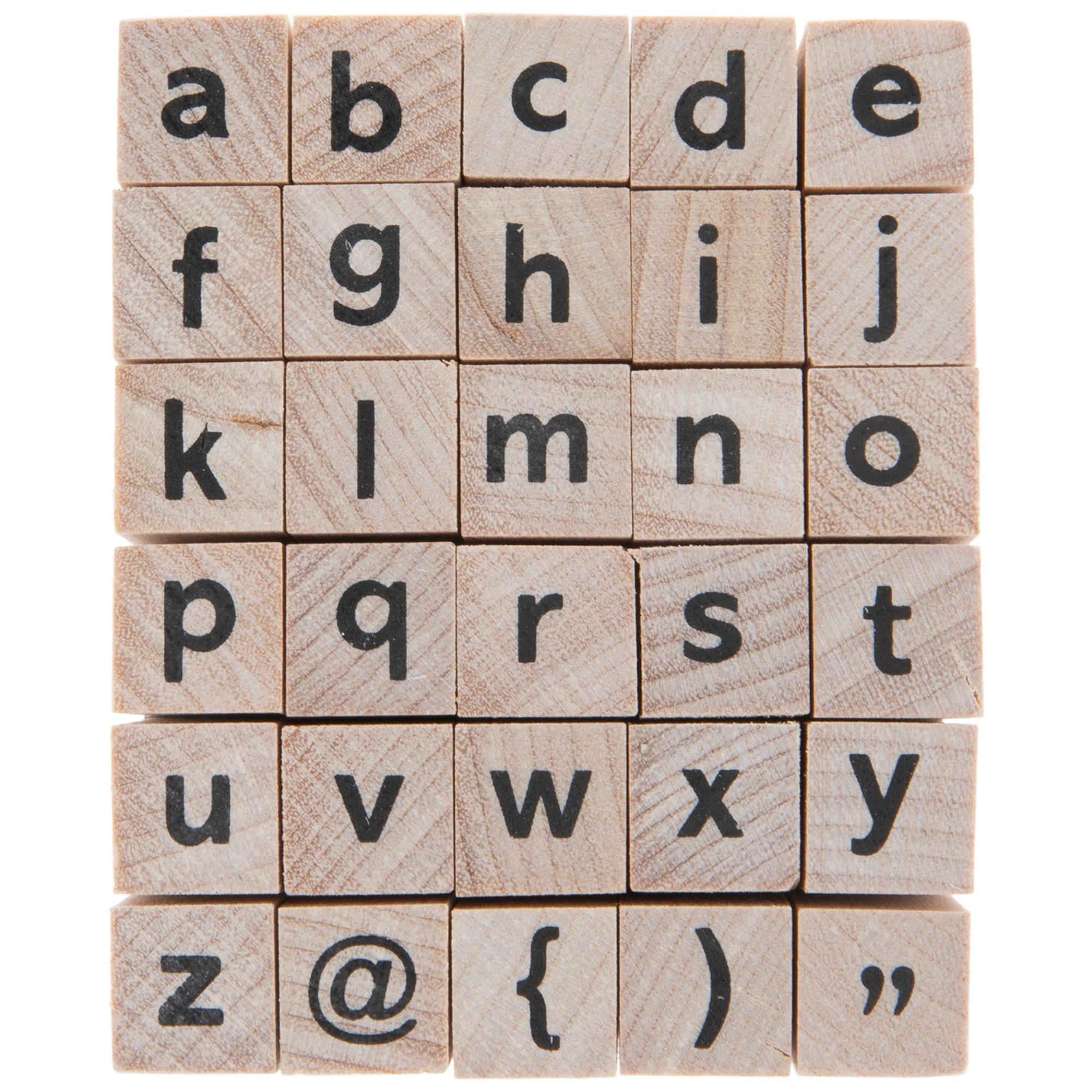 Lowercase Alphabet Vintage Type Rubber Stamps, Hobby Lobby