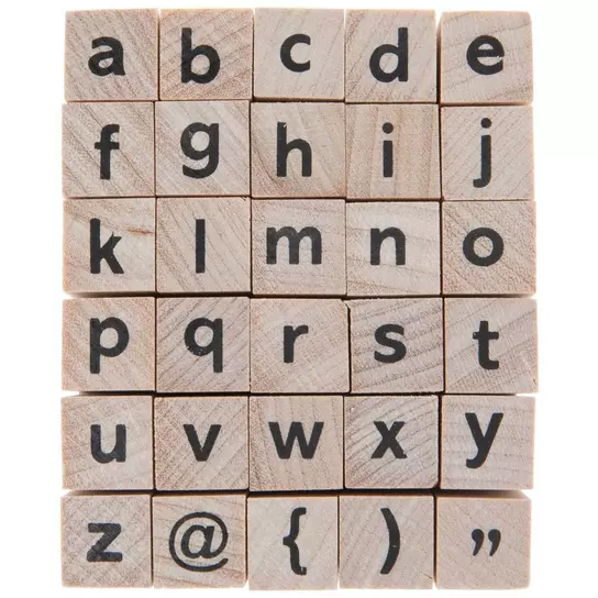 Wood Stamps - Lowercase Serif Alphabet (Stampabilities) – Faith Reflections