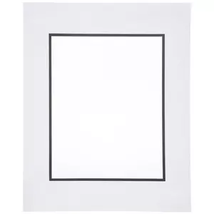 Mat Board Center White Color Mats - Bevel Cut Acid Free 4-ply Thickness  White Core - for Pictures Photos Framing Pack of 2 18x24 for 12x18