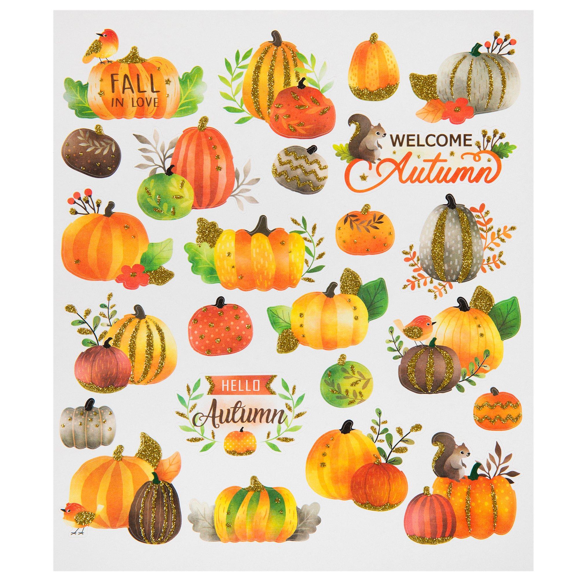 Gold Glitter Autumn Stickers Hobby Lobby 1983741