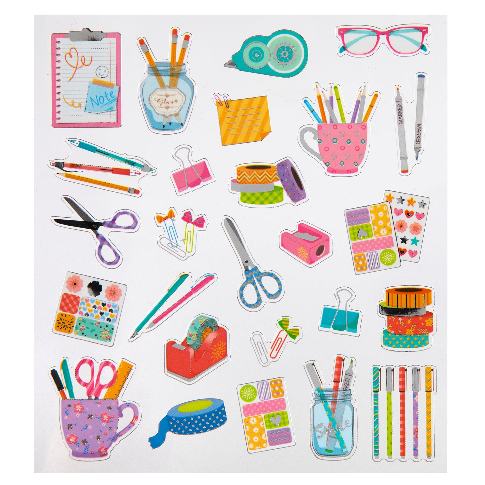 School Supplies Foil Stickers Hobby Lobby 1983766