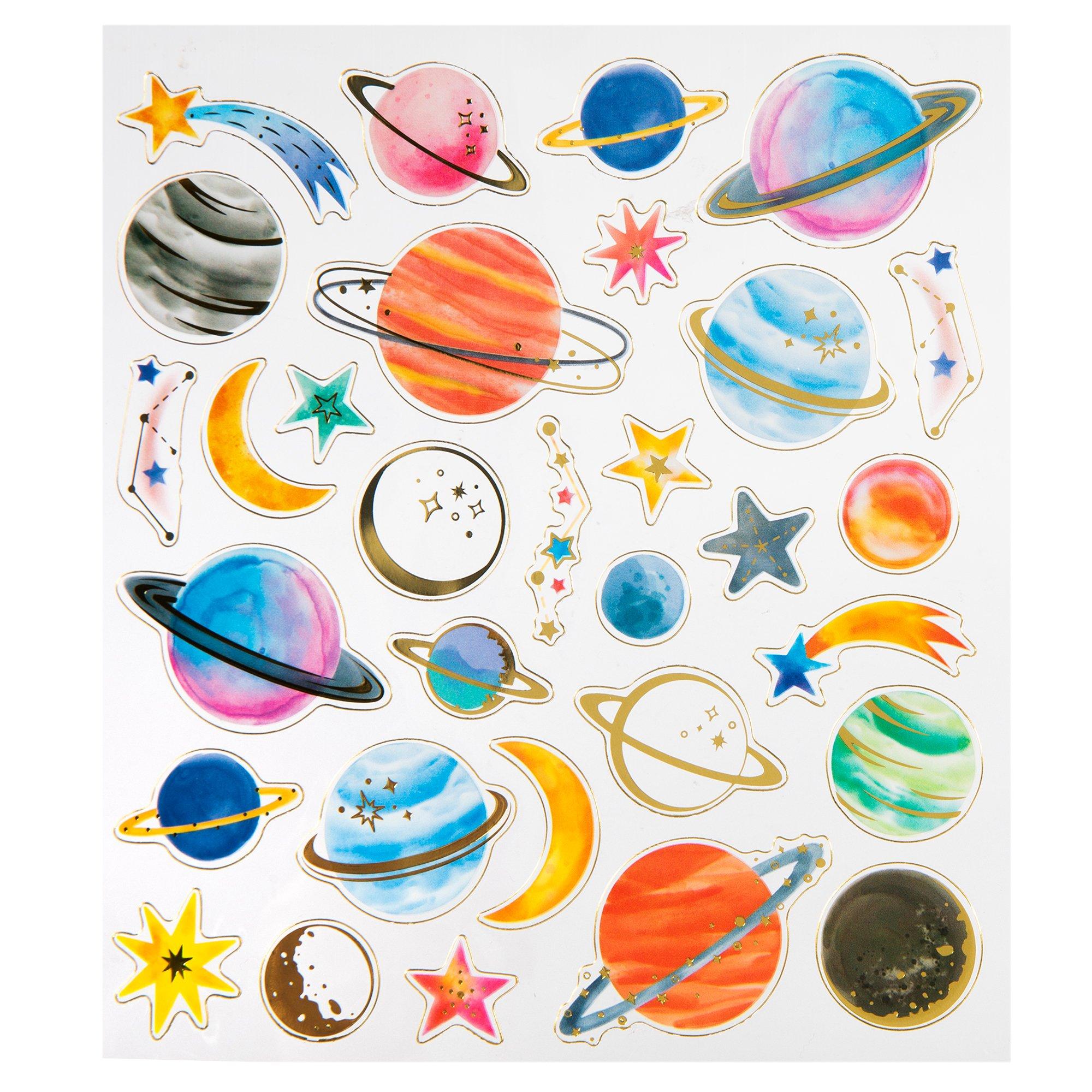 Planets & Stars Foil Stickers, Hobby Lobby