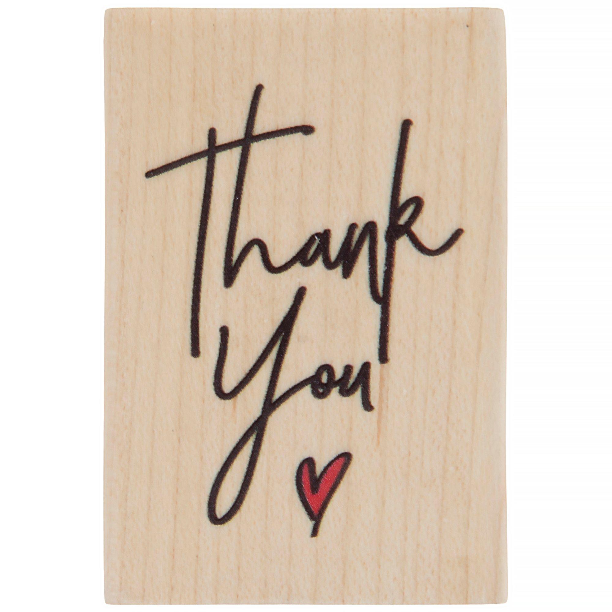 Thank You Heart Rubber Stamp | Hobby Lobby | 1986827