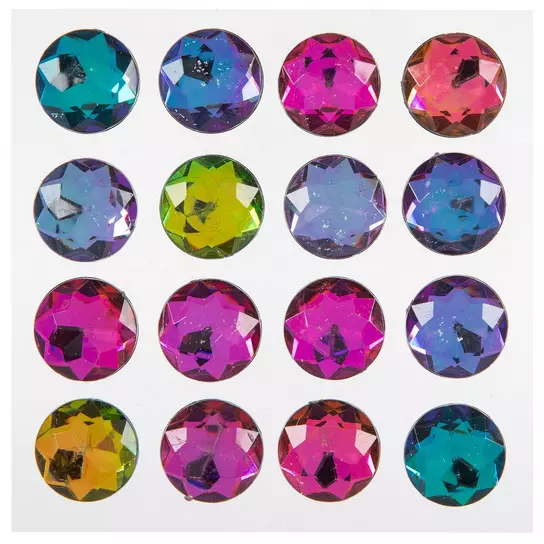 Round Bubble Gems 3D Rhinestone Stickers, 100-piece 