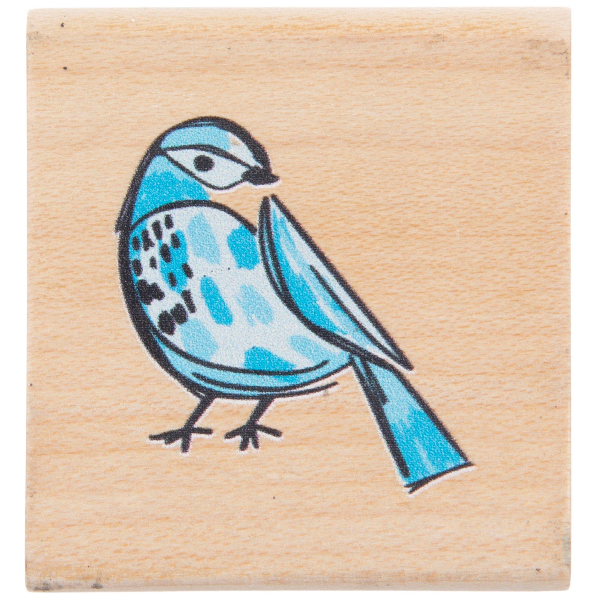 Rubber Stamp Little Bird Sitting In A Nest Five Star Stamps