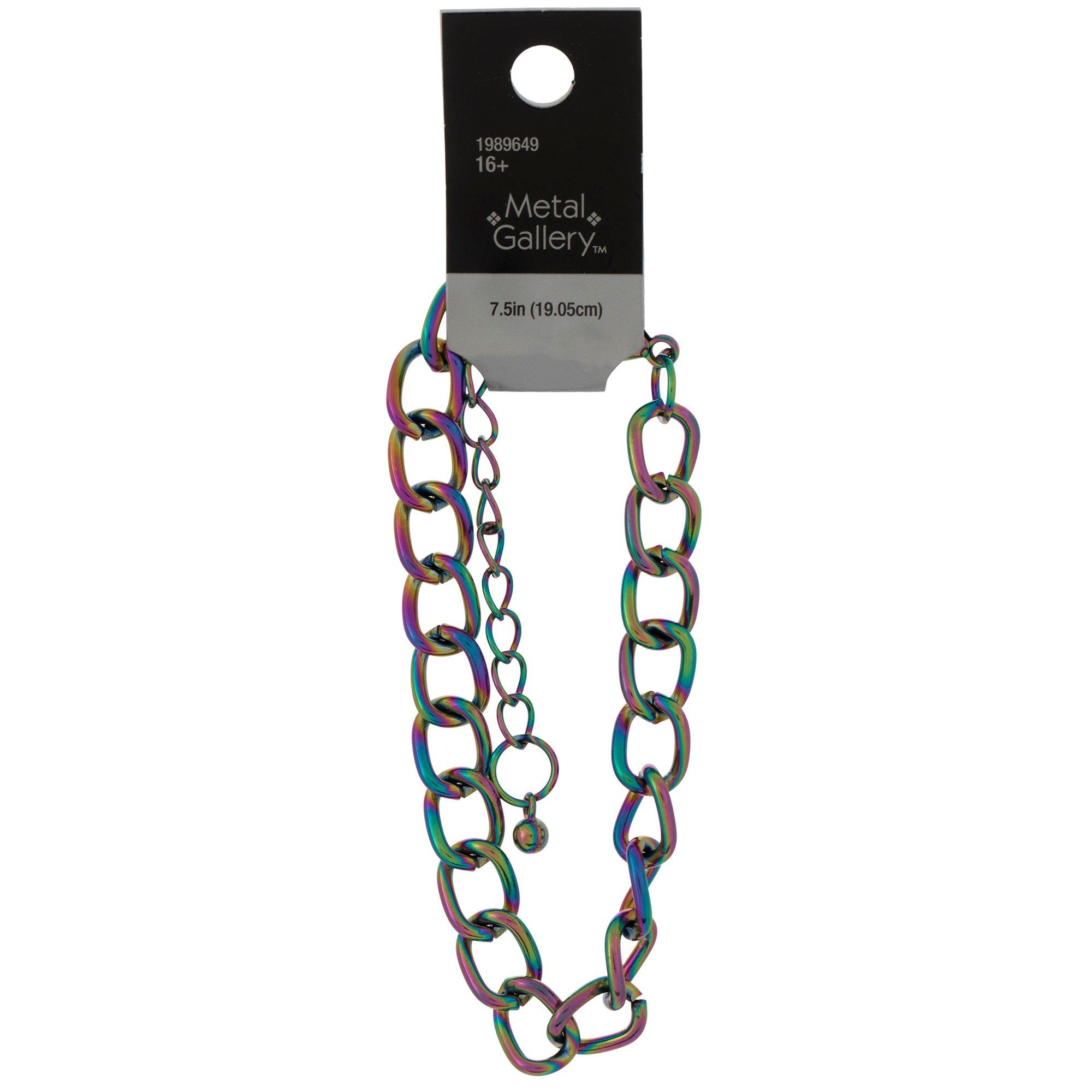 Rainbow Holographic Chain Bracelet | Hobby Lobby | 1989649