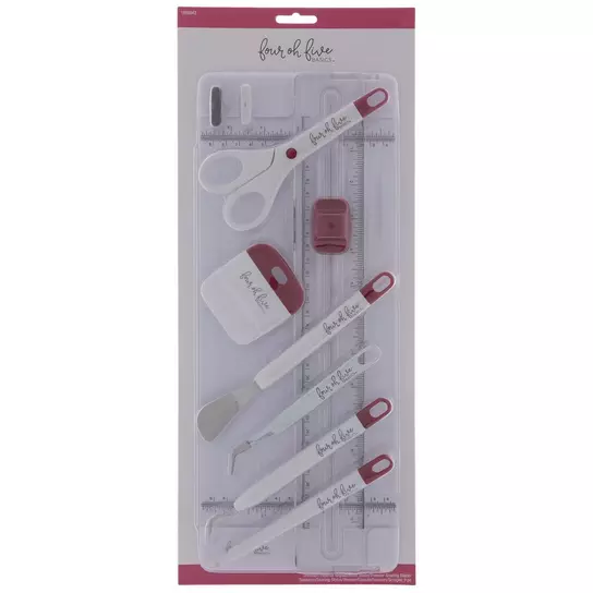 Maroon & White Essential Crafting Tools, Hobby Lobby