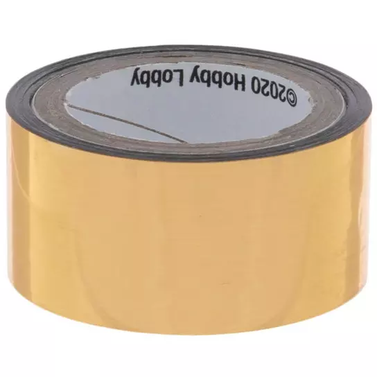 328 Yards Holographic Gold Tape, Sparkle Metallic Gold Graphic Tape Tear  Resista